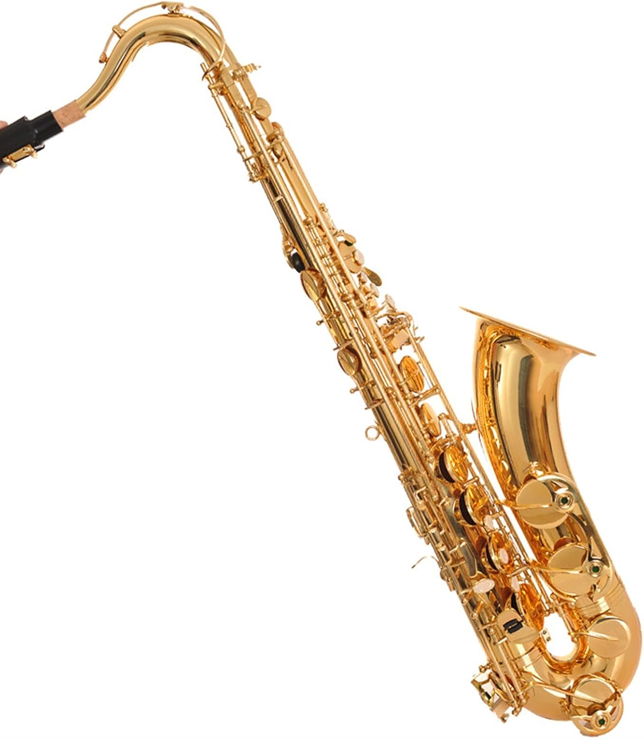 Professional Saxophone B Flat Tenor Saxophone/Wind Instrument Electrophoresis Golden Saxophone is Suitable for Beginner Bands Brass Sax Beginners Kit