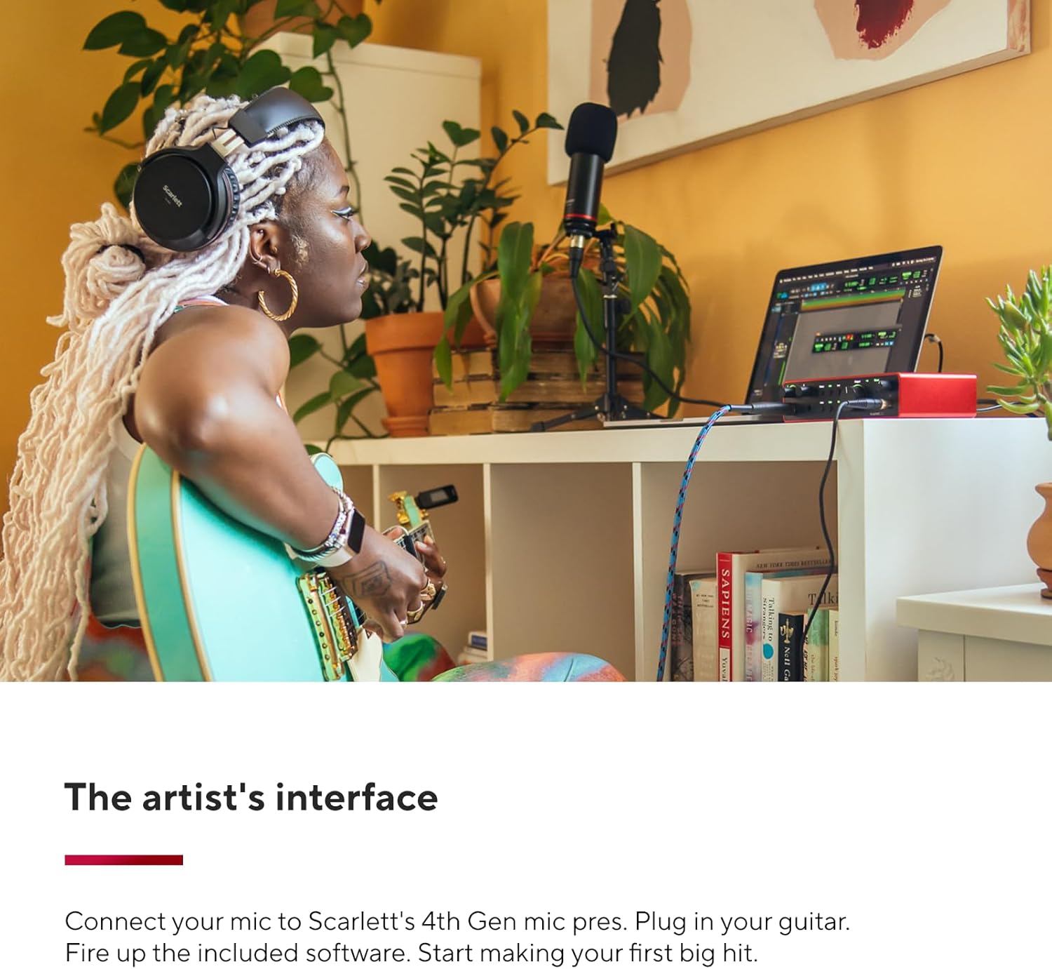 RØDE PSA1+ Studio Arm + Focusrite Scarlett 2i2 4th Gen USB Audio Interface Recording Bundle