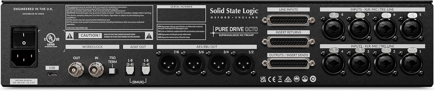 Solid State Logic PureDrive Octo 8 Channel Mic Pre