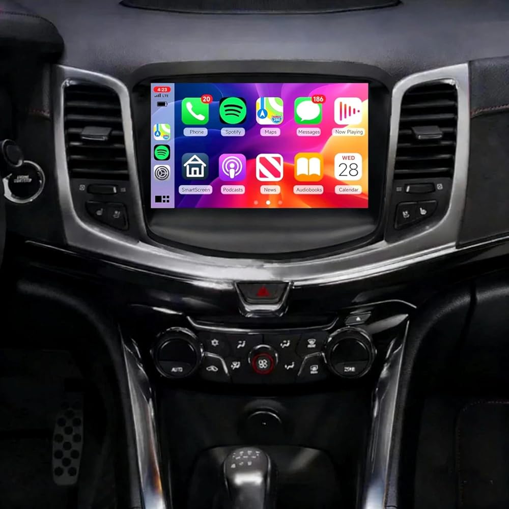 Double Din Radio for Holden Commodore 2014 [4G+64G] Android Car Stereo with Wireless Carplay Android Auto, 9 inch Touch Screen with GPS Navigation, Mirror Link, Bluetooth, WiFi, DSP, FM/RDS Radio