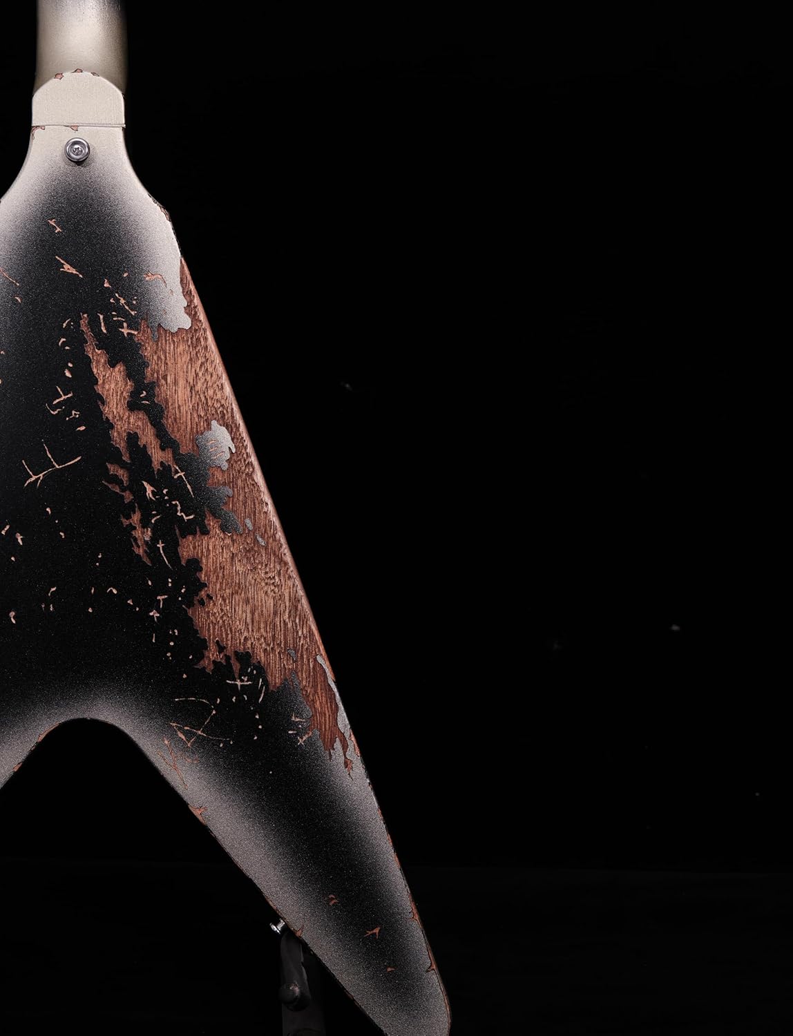 KGD Relic V Electric Guitar,Mahogany Body and Neck,Rosewood Fingerboard,Bone Nut,6-String Relic Heavy Metal Guitar,Professional/Electric Guitars for Adults