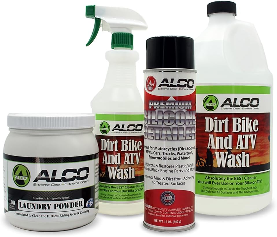 ALCO Cleaners Dirt Bike and ATV Wash Bundle - Keep your Dirt Bikes, ATVs, Side x Sides and All your Riding Gear Looking Clean