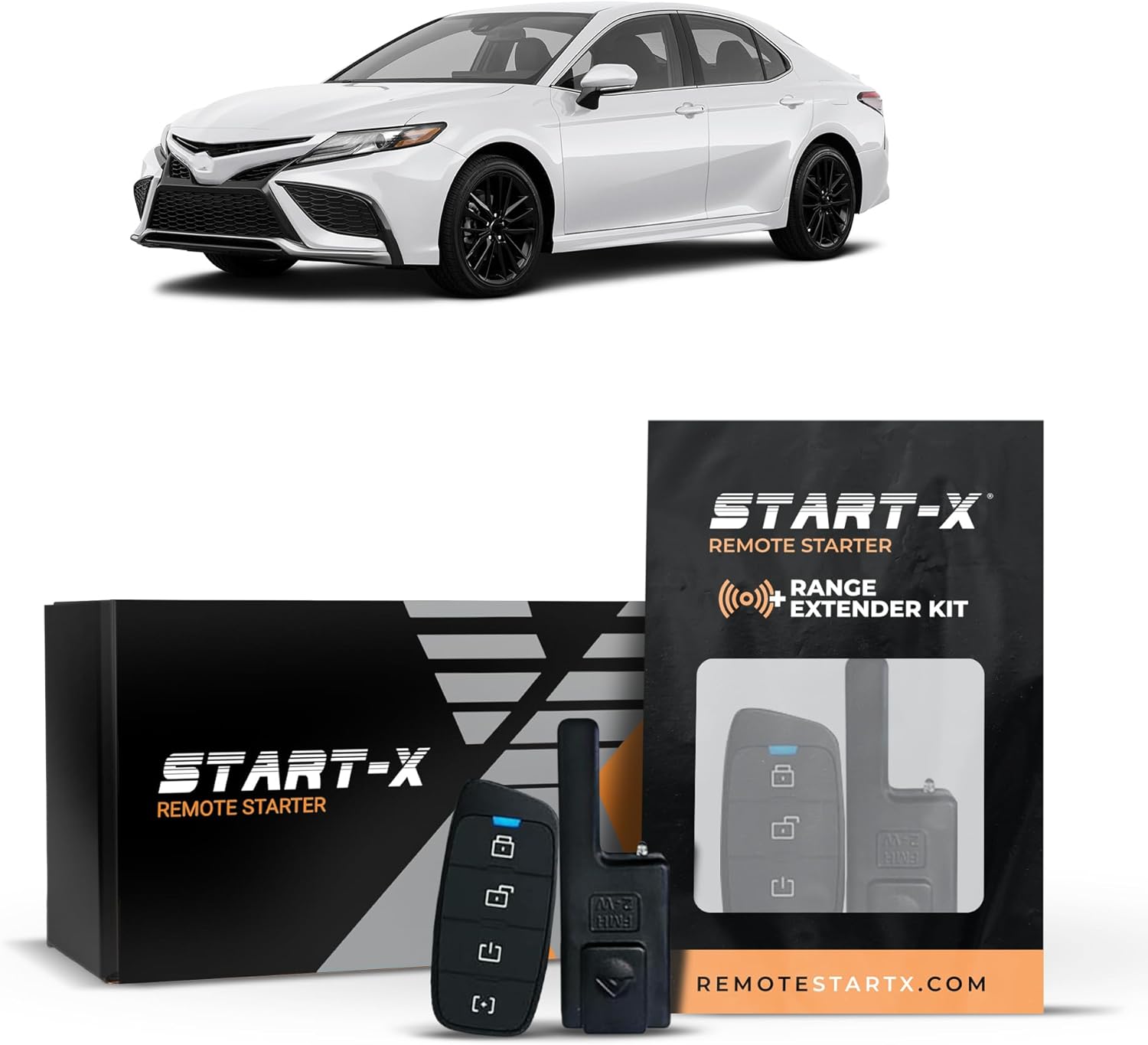Start-X Remote Starter Kit + 3000ft 2 Way Range Extender for Toyota Camry (2023-2024) Non-Hybrid Vehicles with Push-to-Start Ignition