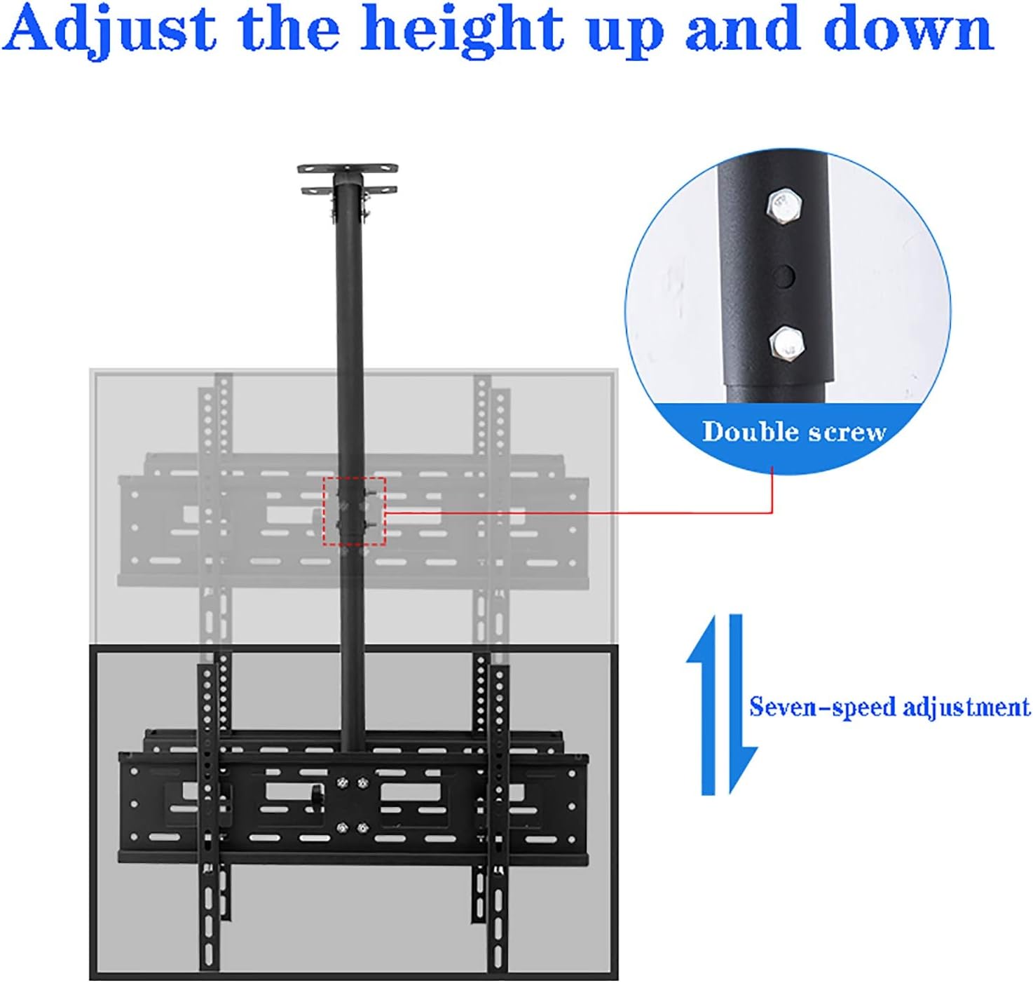 TV Bracket Tv Wall Mount TV Ceiling Mount Adjustable Bracket, Fits Most 32-65