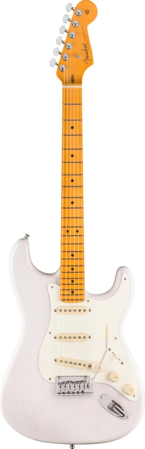 Fender American Ultra Luxe Vintage '50s Stratocaster Electric Guitar - White Blonde, Heirloom Lacquer