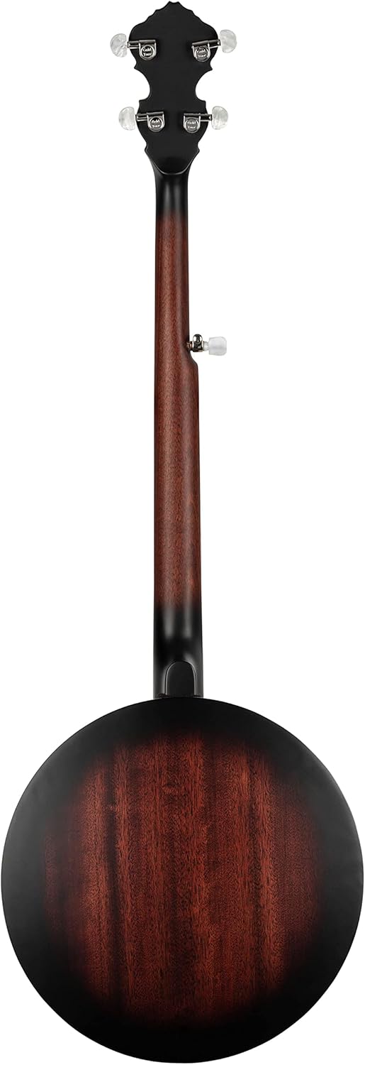 Ortega Guitars Americana Series 5-String Mahogany Resonator Banjo, Right, Whiskey Burst (OBJ150-WB)