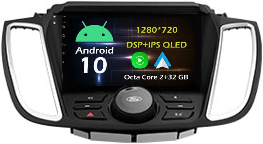 9'' Android Car Stereo Radio fits Ford Kuga 2 Escape 3 2012-2019 Octa Core Android 10.0 Touchscreen Headunit supports GPS Navigation Carplay Android Auto Bluetooth DSP SWC AHD Backup Cam-2+32