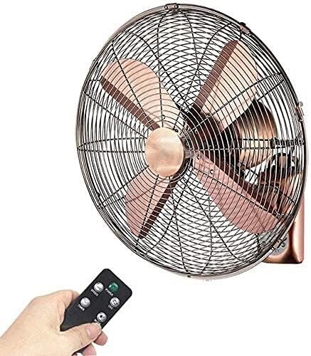 Residential Wall Mount Ranzorh Adjustable AngleElectric Fan/Retro Antique Metal Wall Fan/Oscillating Wall Mounted Air Cool Fan/Remote Control/ (Size : 14inch(WXH/400x450mm))