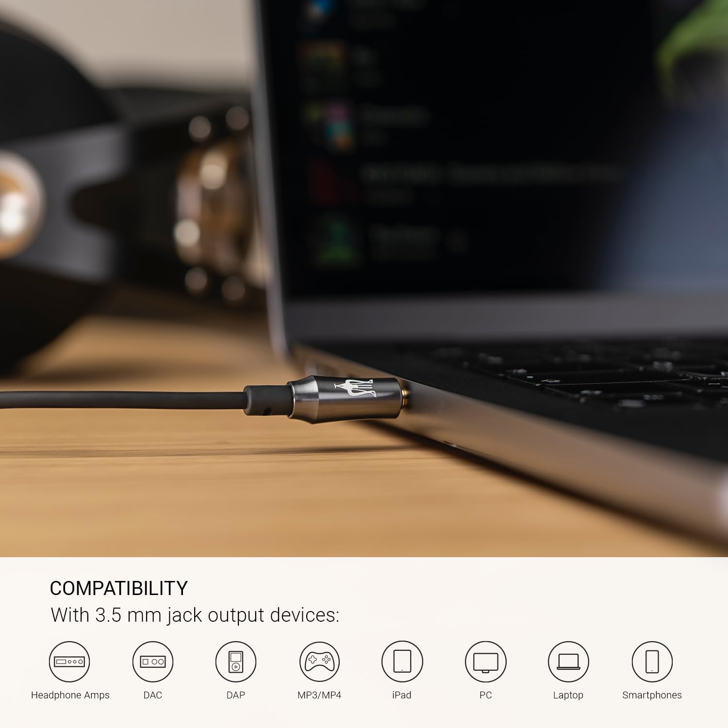 MEZE AUDIO | Boom Mic | Omnidirectional Clear Audio Plug-and-Play Boom Microphone | for Gaming and Remote Work | 3.5mm Male to Dual TS Mono 3.5mm Male Connector Plug | Cable Length 2.50m/8.2ft