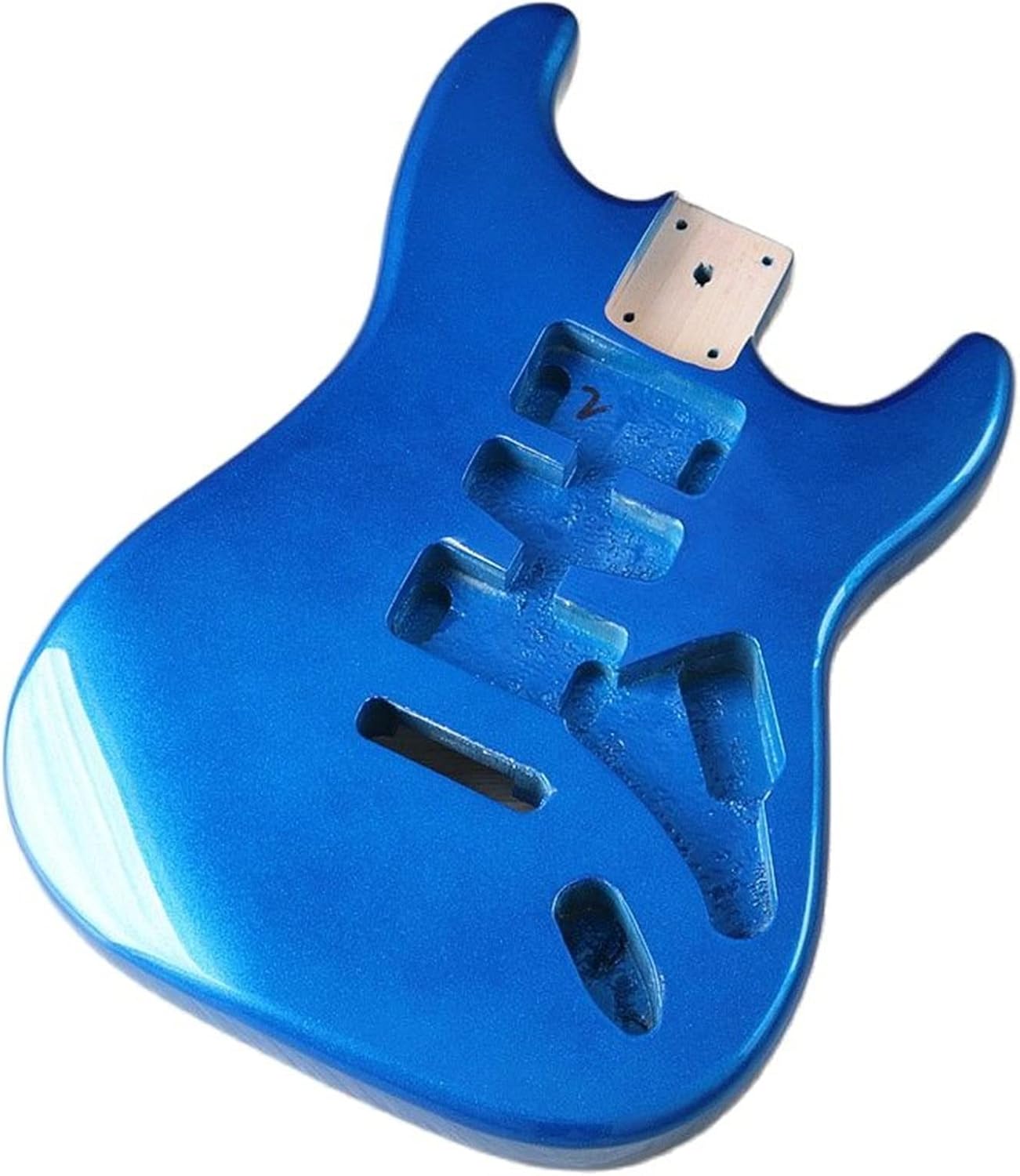 FLFL for ST Electric Guitar Body Blue Poplar Wood Guitar Accessories Guitar Barrel 5.7cm Pocket Width Unfinished Guitar Kit