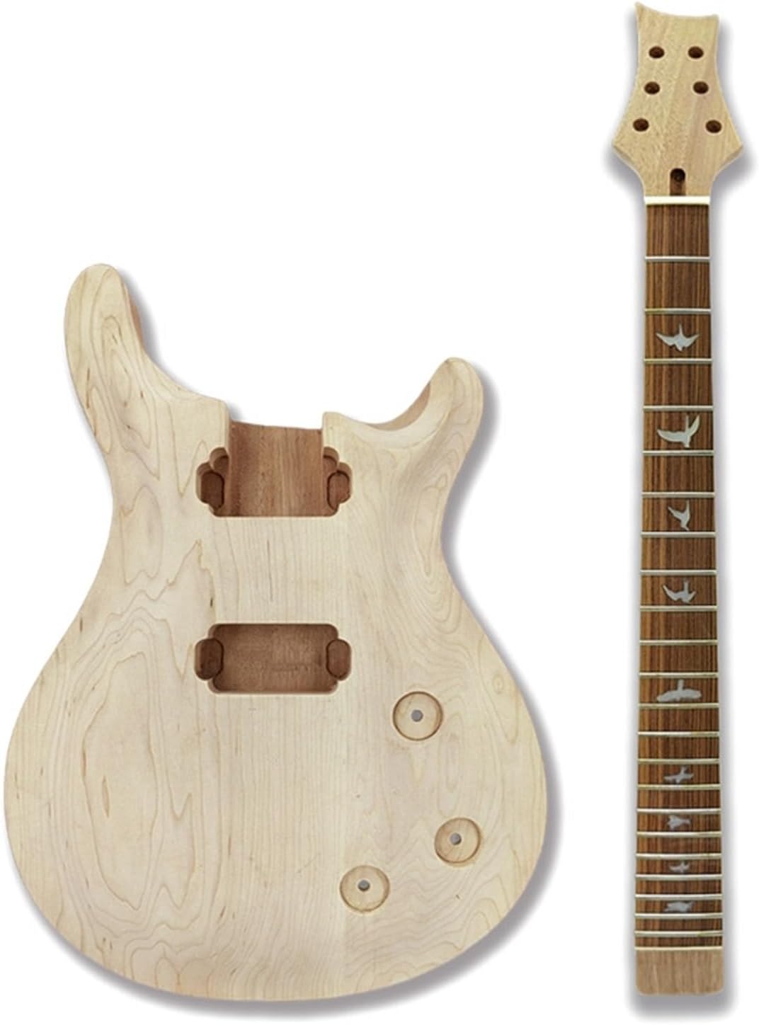 Replacement Guitar Neck Single-crank Electric Guitar Assembly DIY 6-string Full Set Electric Guitar 22-fret Student Instrument Guitar Modification