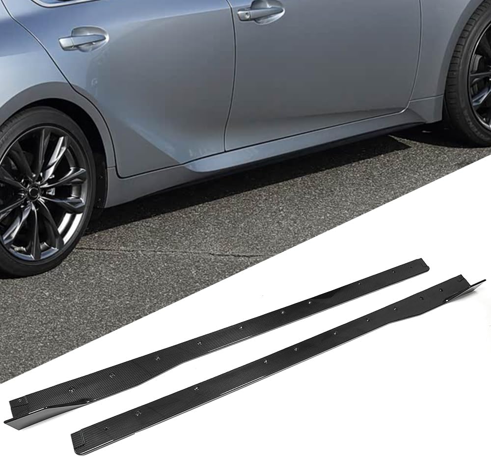 Jogon Dry Carbon Fiber Side Skirts for Lexus IS300 IS350 IS500 F Sport 2021 2022 2023 2024 2025, Car Rocker Panels, Side Underbody Spoiler