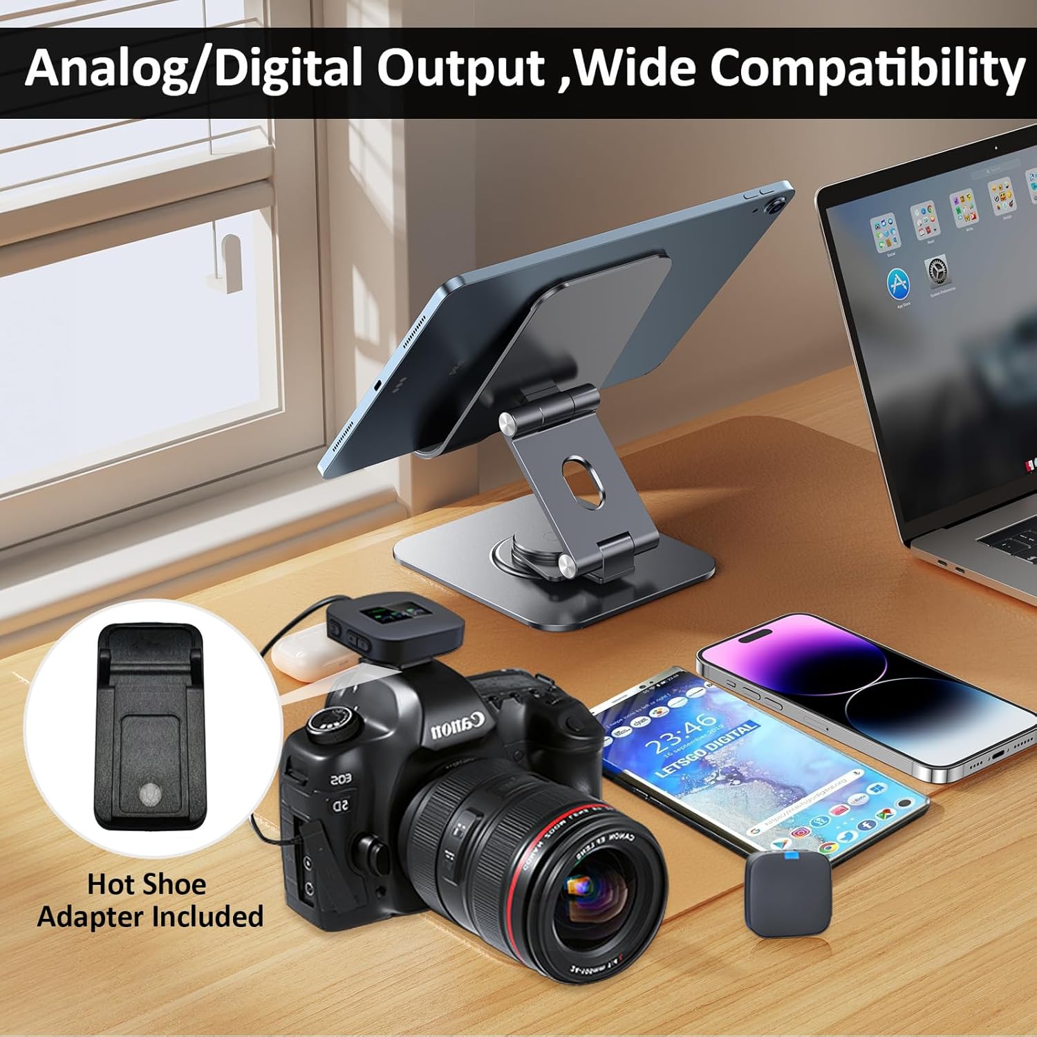 S8 Pro Mini Lavalier Wireless Microphone for iPhone,USB C Phone,Camera,Laptop,48KHz 24Bit Digital/Analog Output,Noise Canceling,30H Battery Tiny Clip/Magnet Mic for Video Recording,Filming