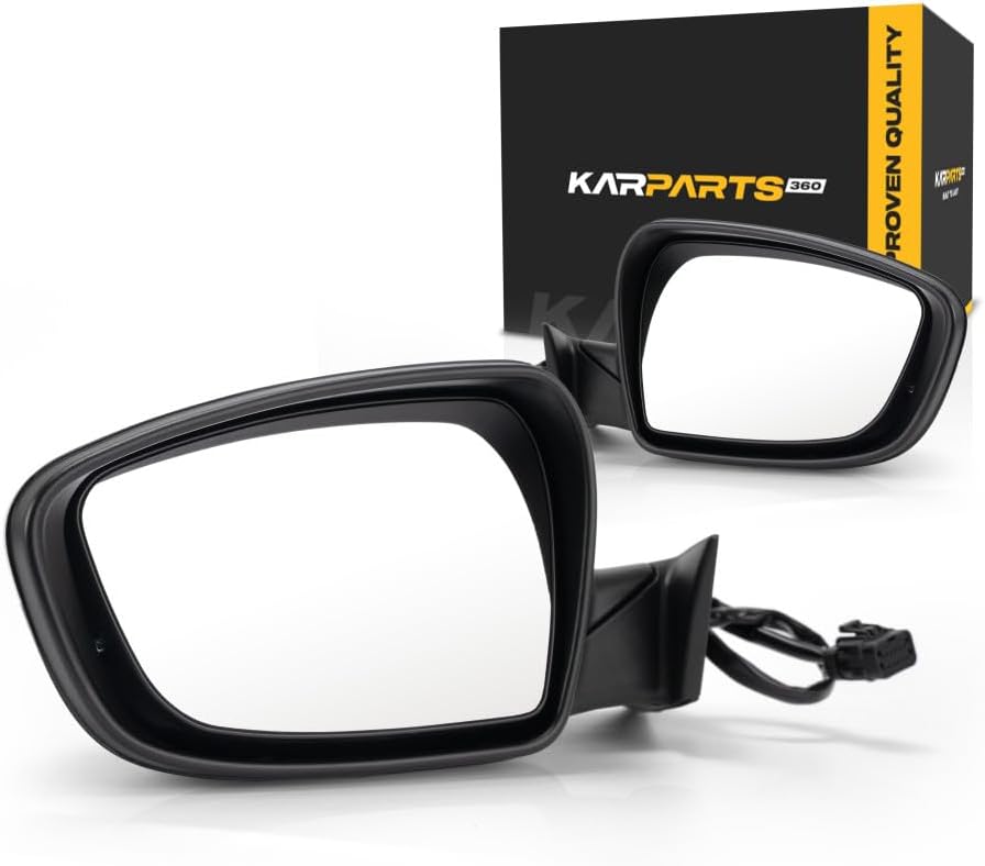 For Kia Forte 2017 2018 Door Mirror Driver and Passenger Side | Pair | Power | Heated | Sedan | Paint to Match | Replacement For 87610 B0000, 87620 B0000 | KI1320213, KI1321213