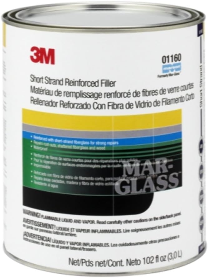 3M 01160 Short Strand Reinforced Filler Can - 1 Gallon