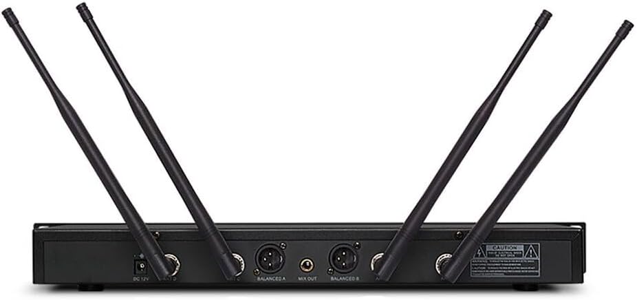 UHF Dual Wireless Vocal Microphone System for Sennheiser SKM 9000 Digital Handheld Transmitter for Stage Church Performance Karaoke DJ, Red Color Hand Mike