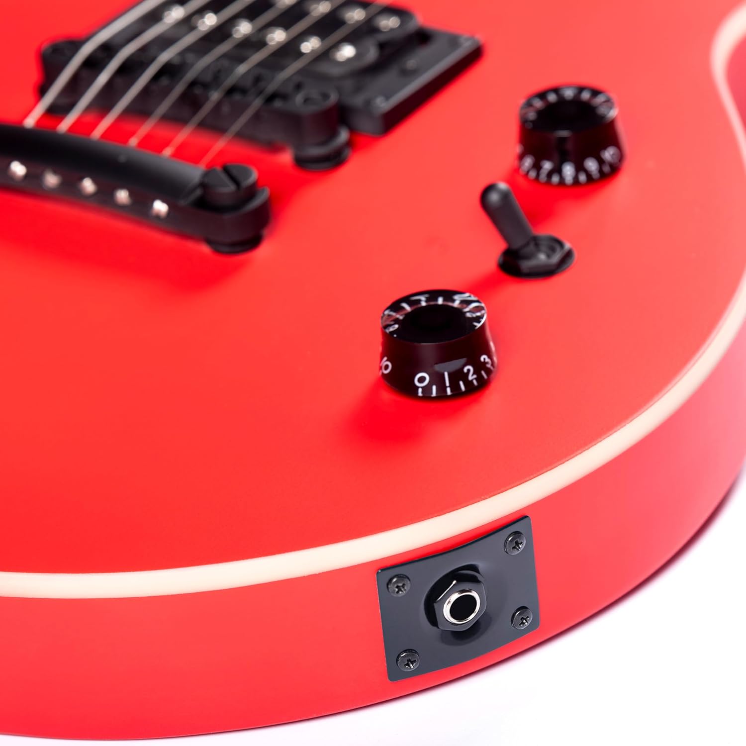 Grote LPS-01 LP Style Solid Electric Guitar Maple Neck Poplar Body (Red)