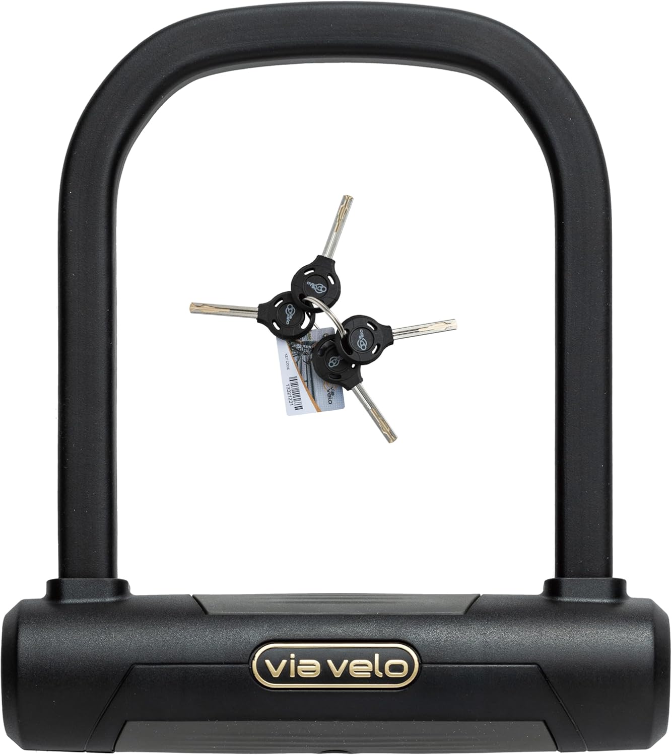 Via Velo Bike U Lock | Via Velo Elite Short U Lock 20CrMnTi Steel Anti-Theft 17mm Shackle Inside Size: 4.7 x 5.7 in Sold Secure Diamond Approval for Electric Bikes, Scooters & Folding Bikes