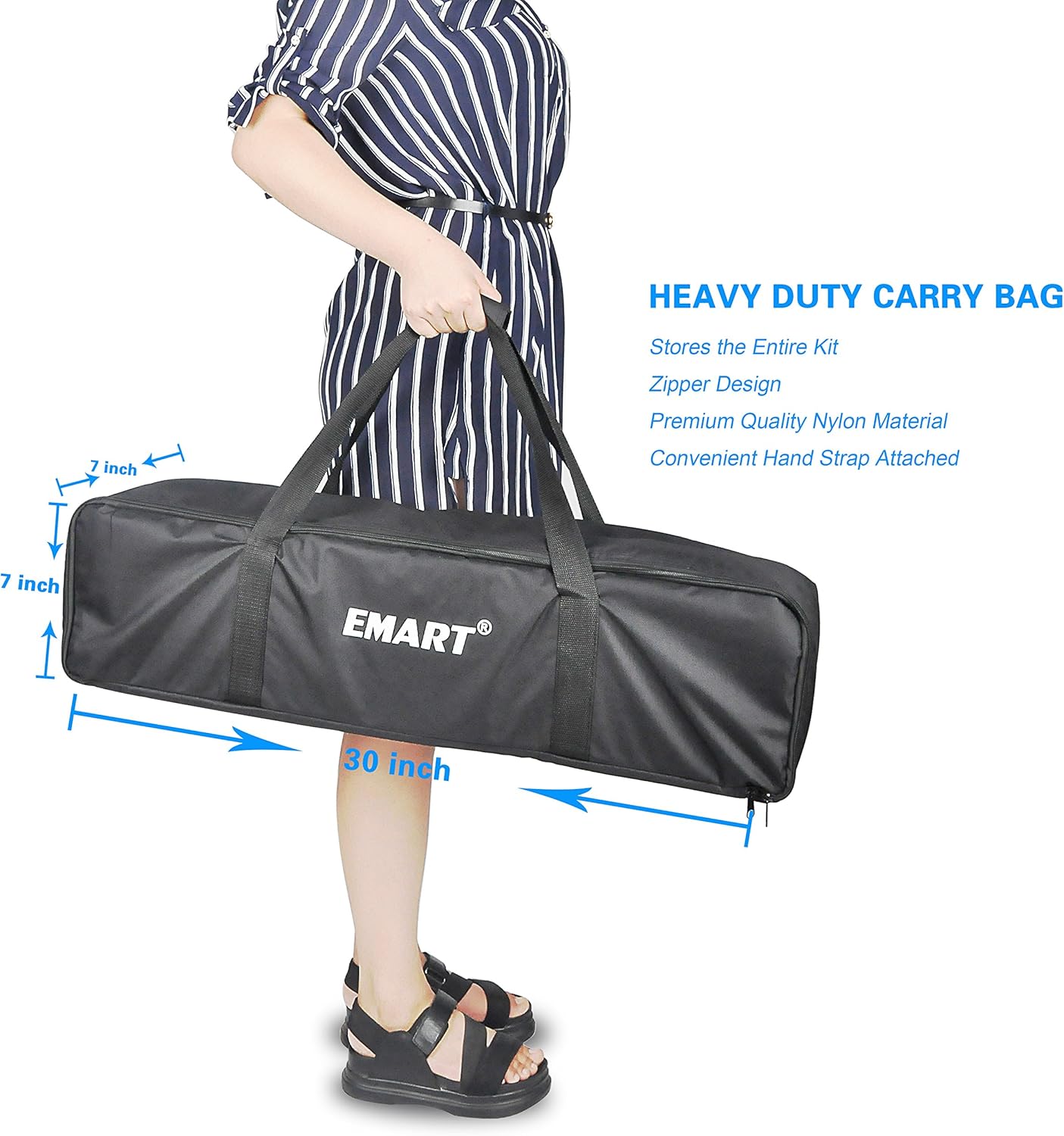 EMART Umbrella Photography Lighting Kit, 200/700W Bulbs, Soft Light Continuous Photographic Reflector Set for Portrait Studio Video Recording, Filming, Podcast