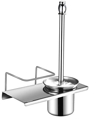 304 Stainless Steel Toilet Brush Set ABS Bathroom Cleaning Brush Ventilation/Glass Toilet Cup Wall Hanging Storage Rack