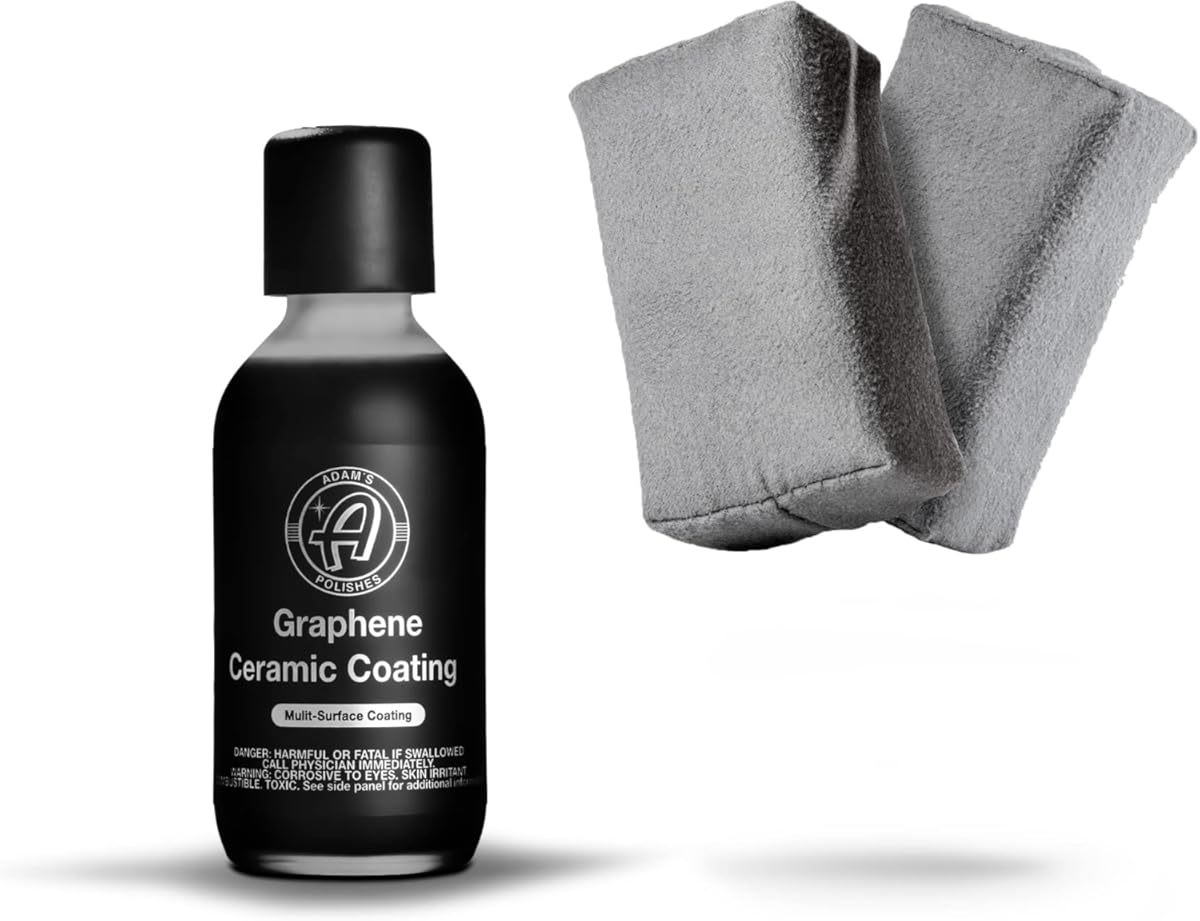 Adam's Polishes UV Graphene Ceramic Coating Bundle - 10H Ceramic Coating for Cars W/UV Glow Technology | 7+ Years of Protection | Apply After Car Wash Clay Bar Car Buffer Polisher Boat RV Motorcycle