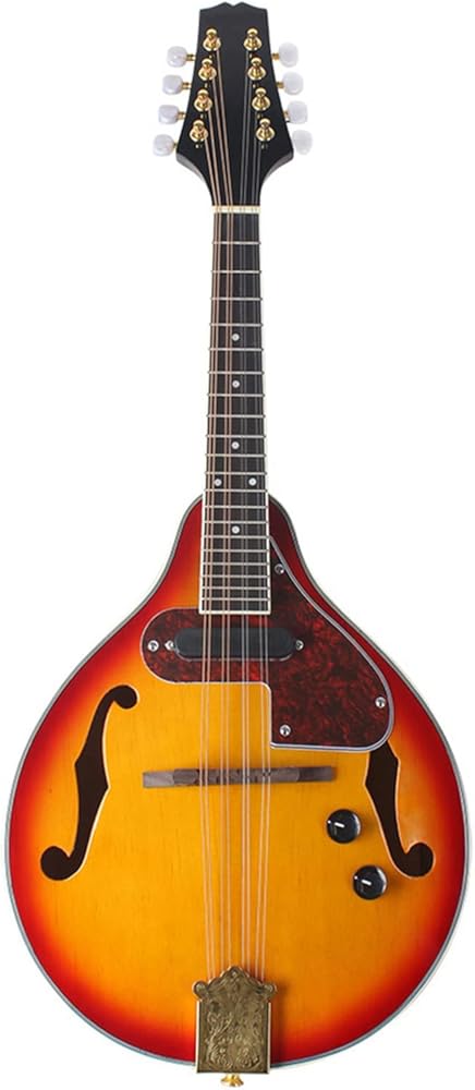 Mandolin Instrument Electric, Sunset Color Mandolin Strings Cloth Music Instruments For Adults with 3 meters Cable for Beginner Adults Teens Adults