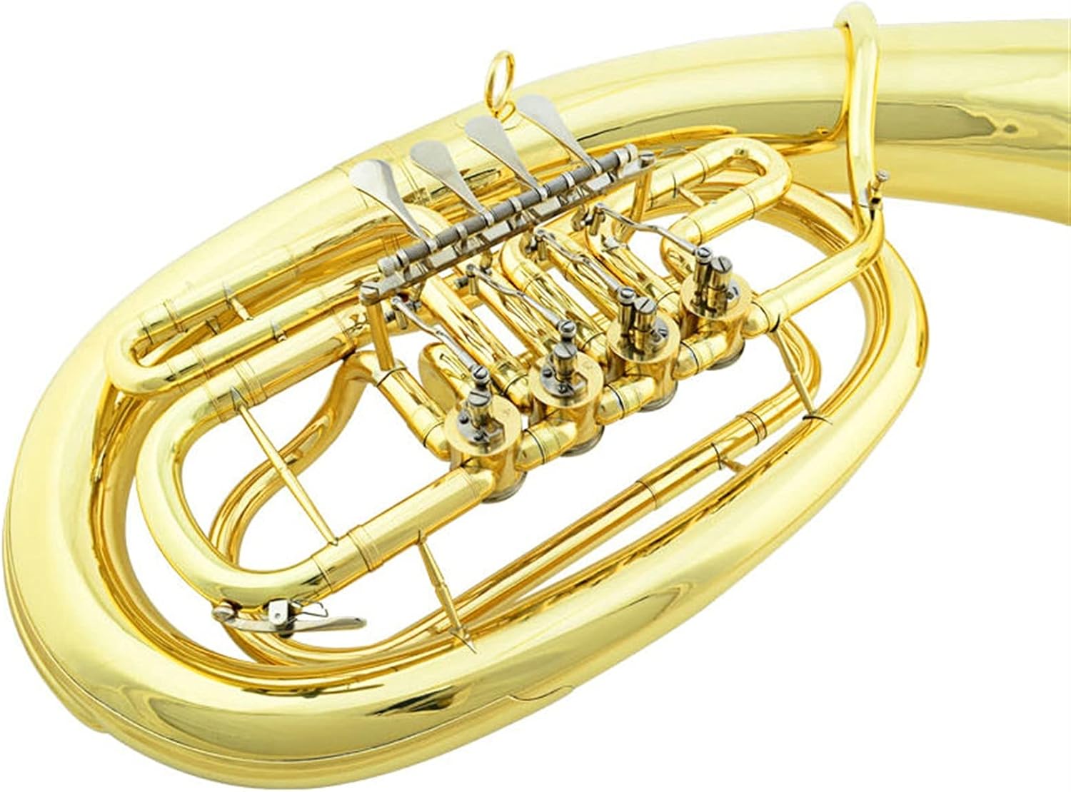 Trumpets Beginner Professional Euphonium B Flat Gold Lacquer Grading Brass Wind Instrument with Mouthpiece and case Trumpet Set