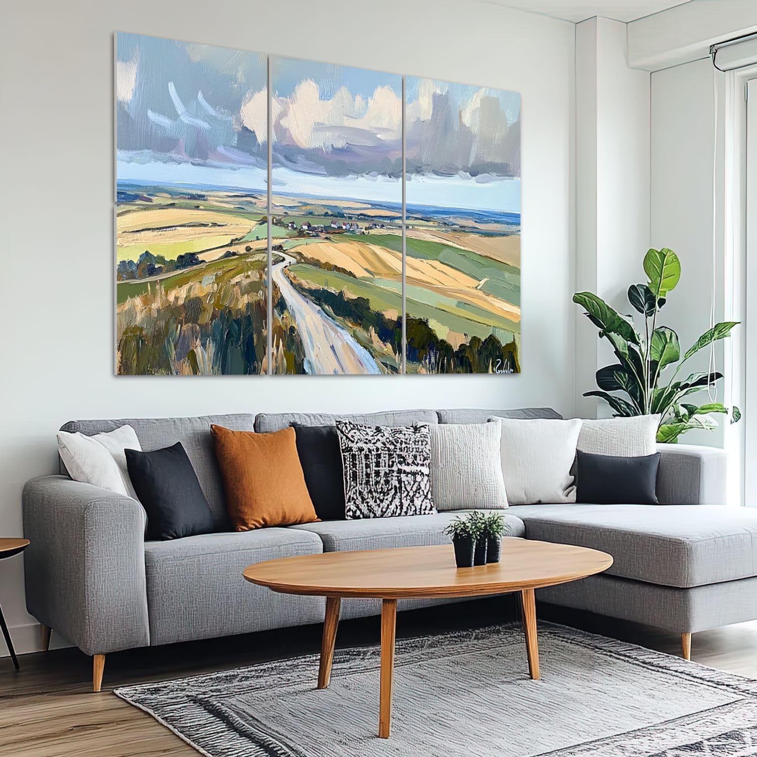 6 Pack Art Acoustic Panels Sound Absorbing Vintage Rural Landscape Nature Scenery Abstract Wilderness Rustic Home Decorative Soundproof Wall Panels Self Adhesive for Recording Studios Office 72