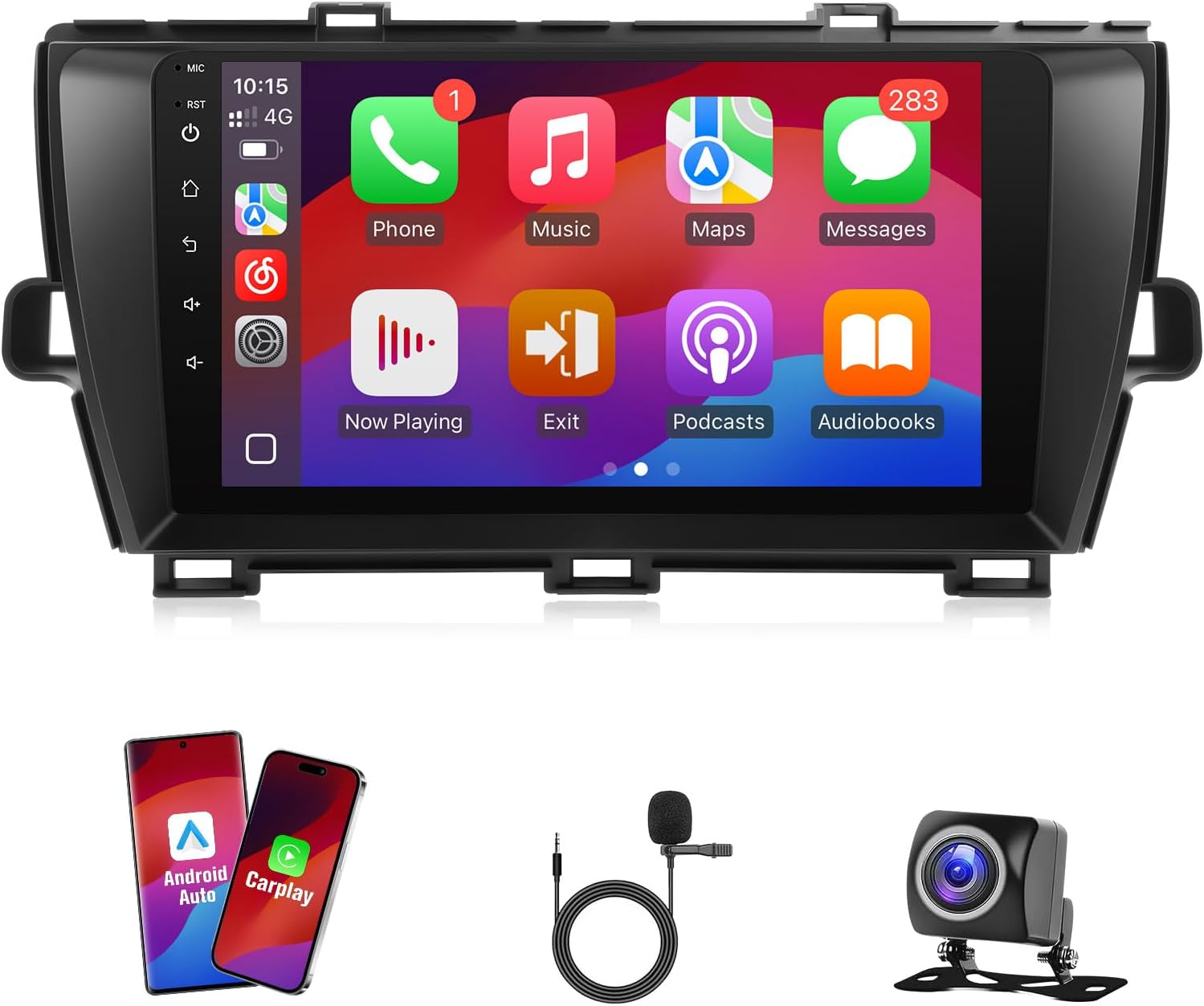 Leadfan Android Car Radio for Toyota Prius 2010 2011 2012 2013 2014 2015 Without JBL with 9 Inch Touchscreen Wireless Carplay Android Auto GPS Bluetooth (for Toyota Prius 2010-2015 Without JBL)