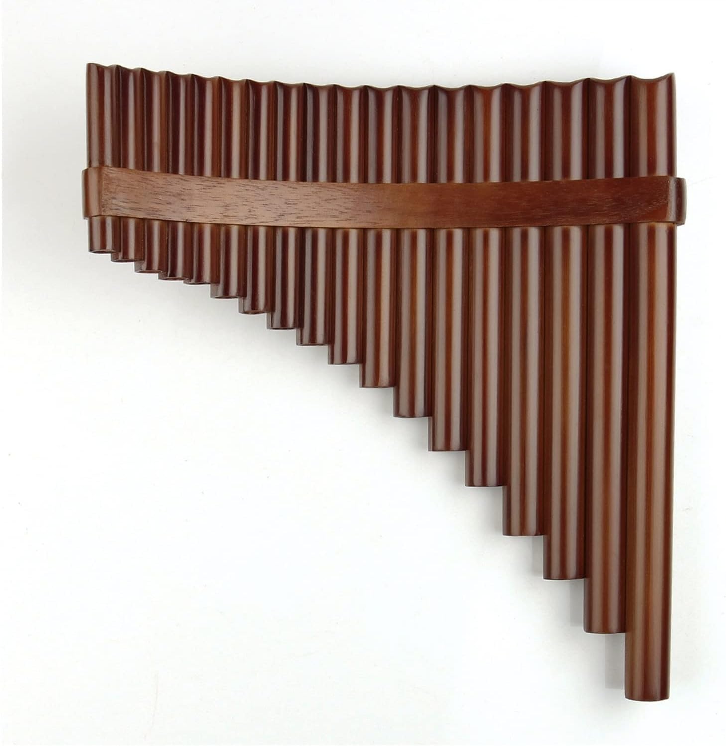 PanPipes Woodwind Instrument 18 Pipes Pan Flute F Key Brown Colour Flute Woodwind Instrument Handmade