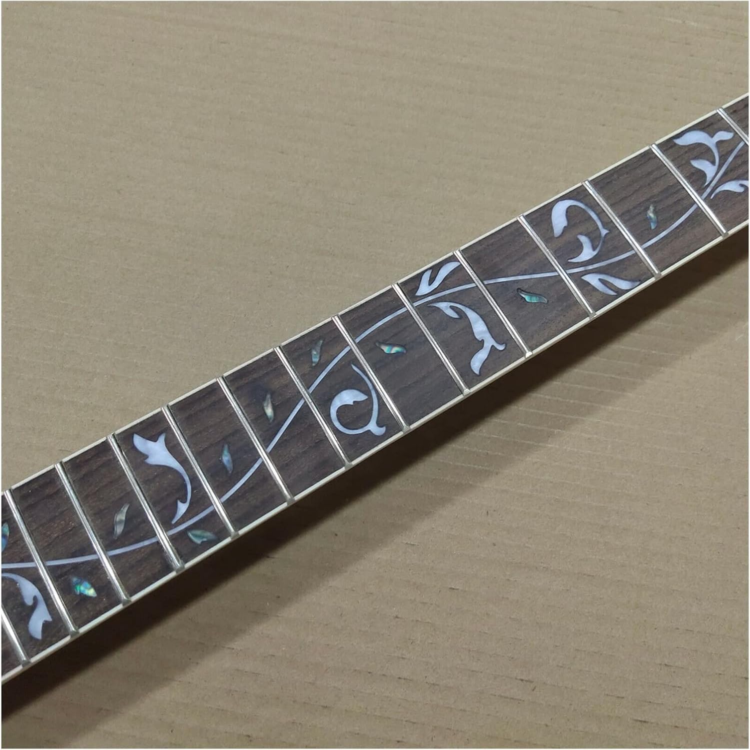 TSTS Unfinished Electric Guitar Neck Mahogany 24 Fret Parts Set-in Guitar Neck 25.5 Inch Guitar ​Neck Replacement