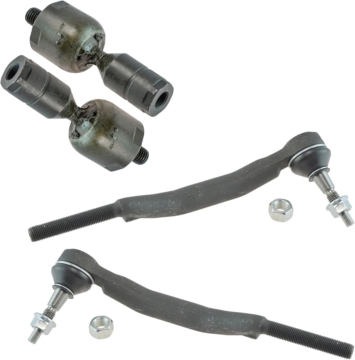 TRQ Front Inner and Outer Tie Rod Set 4 Piece Compatible with 2005-2011 Cadillac STS