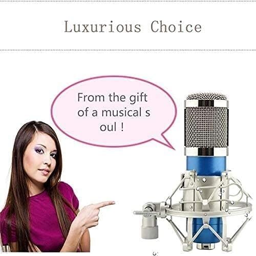 Condenser Recording Microphone Computer Network Karaoke for Radio Broadcasting Ktv Karaoke Vocal Microphone, Blue