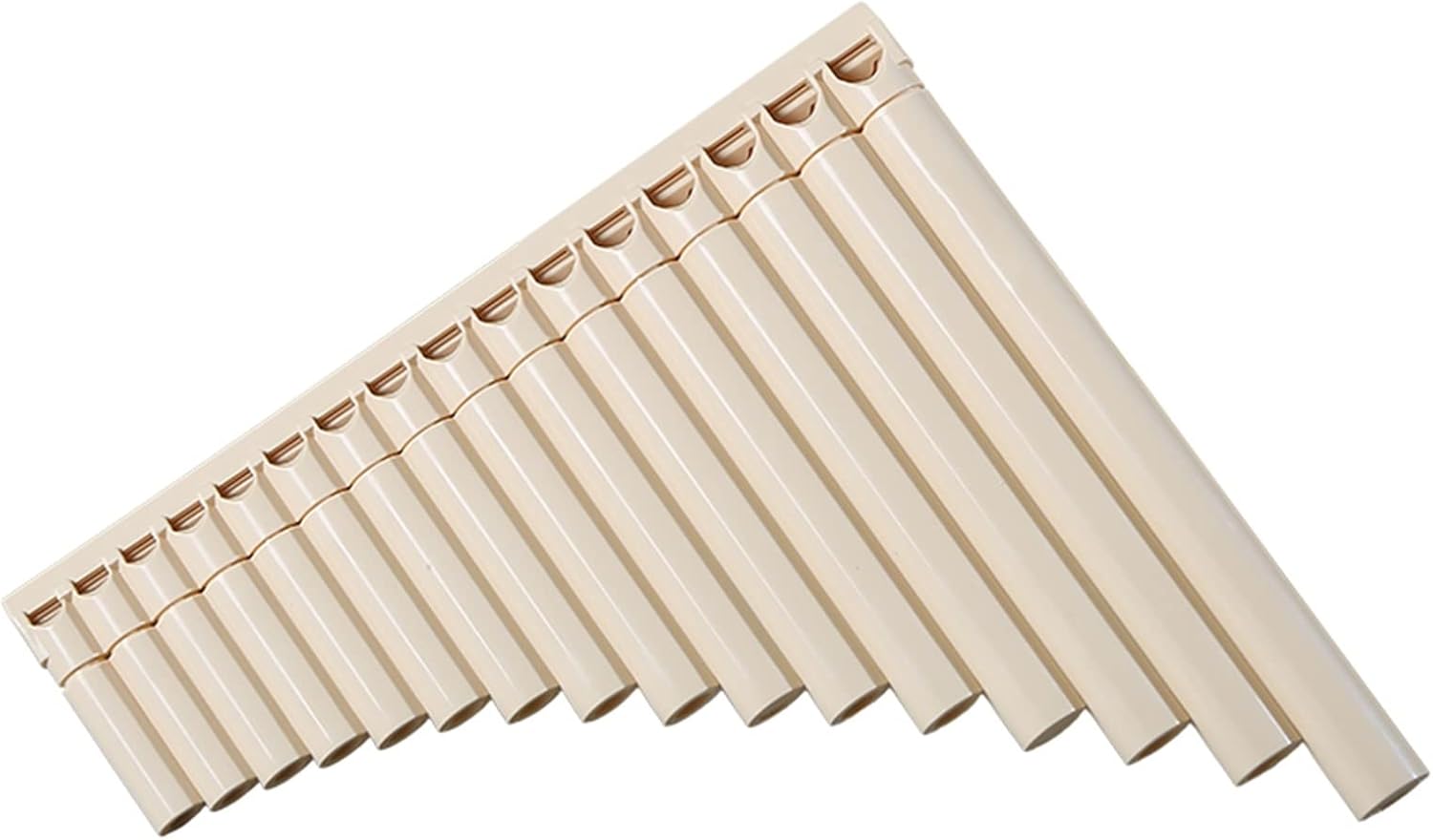 PanPipes Woodwind Instrument 16-Pipe 18-Pipe Rice White Pan Flute Ethnic Musical Instrument Suitable for Beginners (Color : 16 Tubes Off-White)