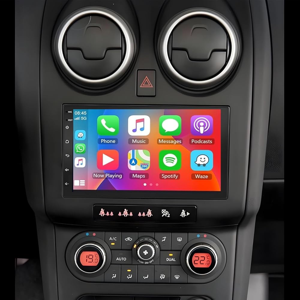 Car Radio Stereo for Nissan Sentra 2007-2012 Rogue 2008-2011 Pathfinder 2005-2010, 7 '' IPSTouch Screen Car Radio with Wireless Carplay Android Auto,GPS BT Backup Camera MIC-2+32G