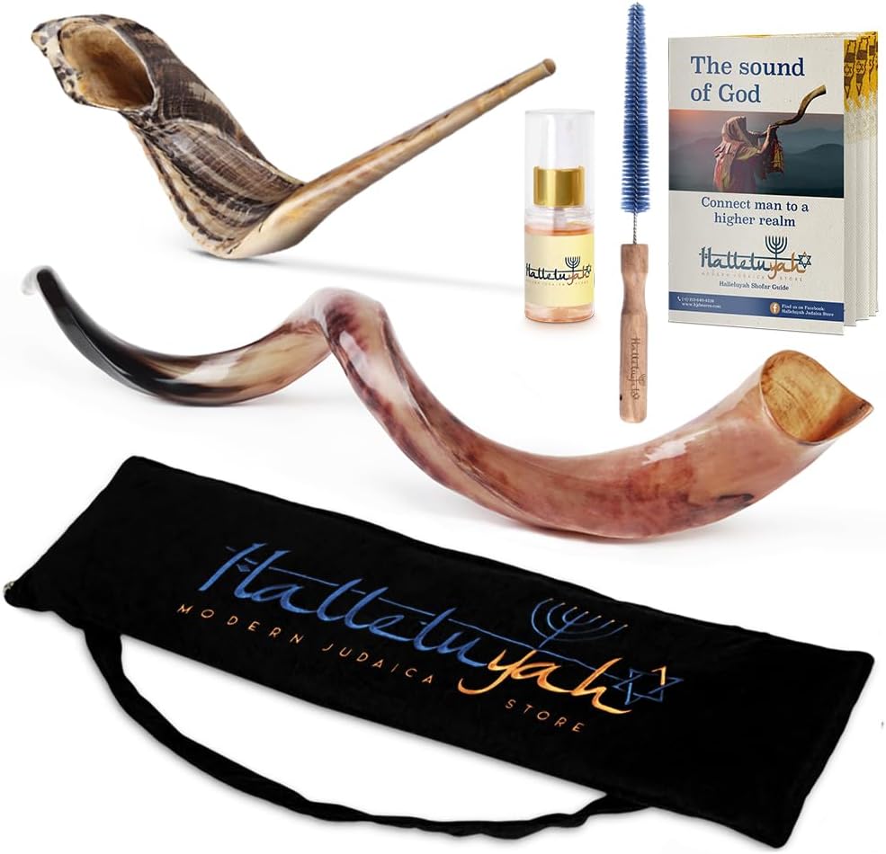 HalleluYAH Yemenite kudu Shofar From Israel Plus Free Bonus Ram Horn