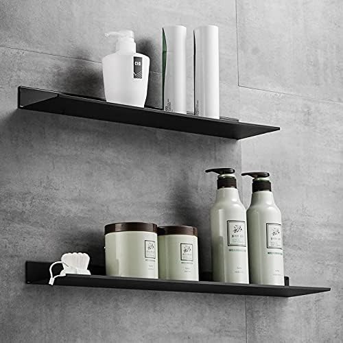 Shower Shelves Bathroom Shelf, Black Bathroom Corner Shelf, Wall Shelf Shower Storage Rack Bathing Accessories (Color : 40cm)