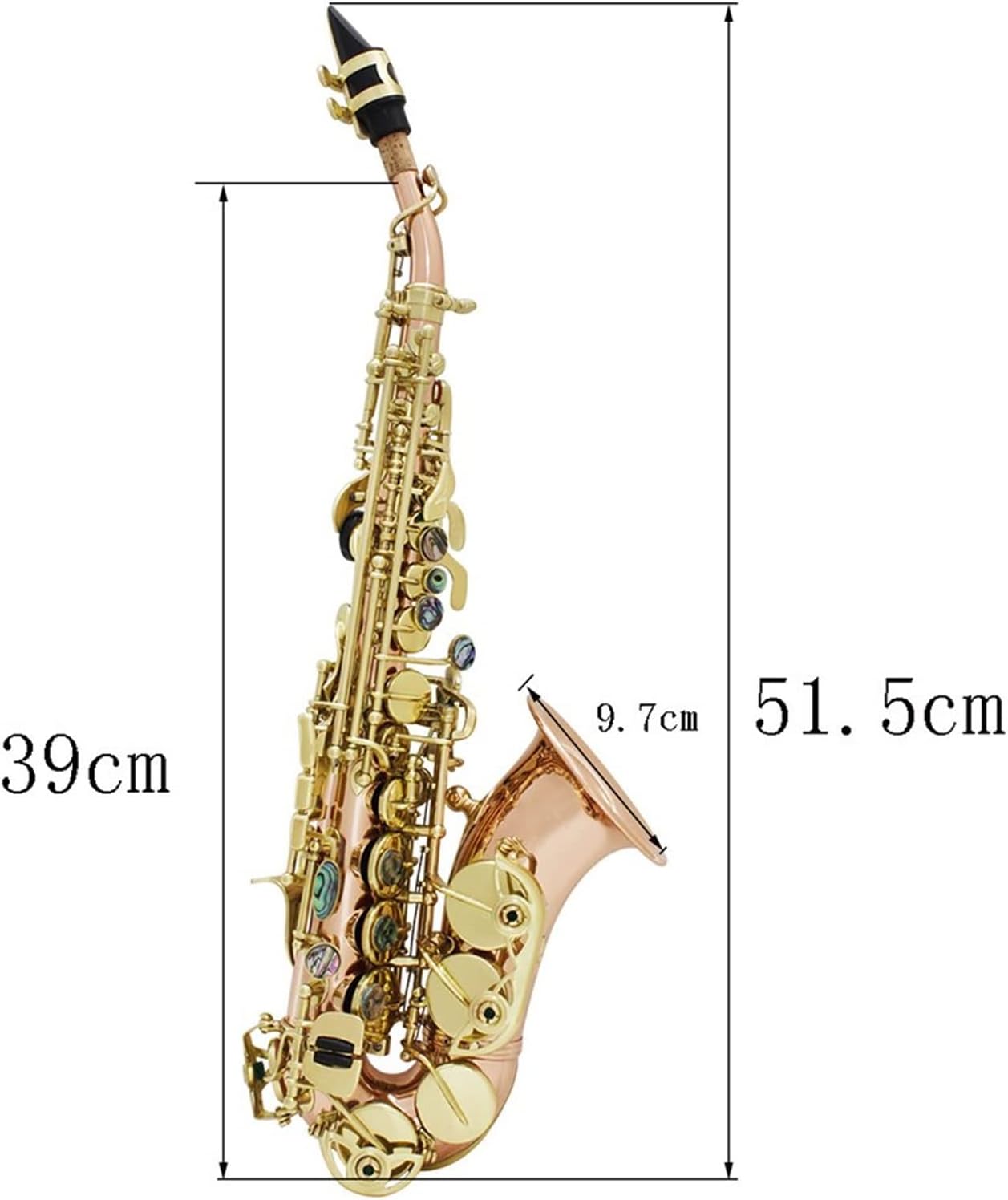 KESHUO Golden Saxophone Professional Woodwind Instrument Bb B Flat Sax with Box&Mouthpiece Musical Instrument Accessories Brass Sax Beginners Kit