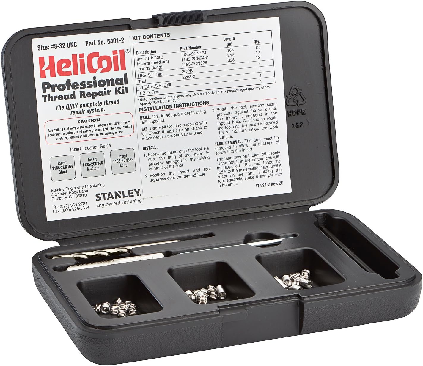 HeliCoil 5401-2 MRO Kit 8-32UNC F/R