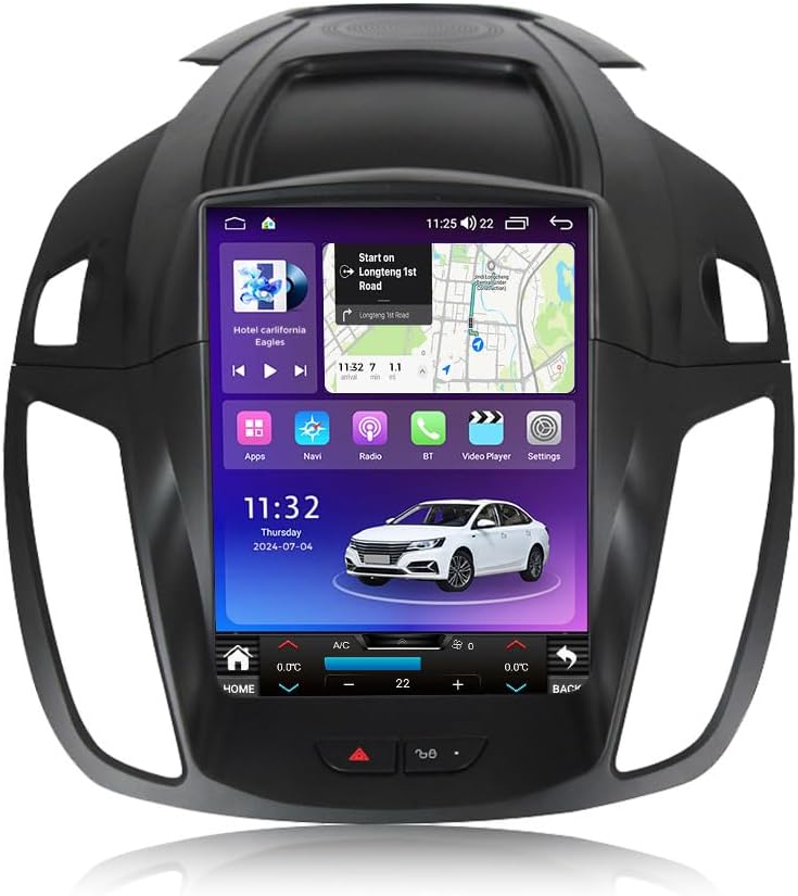 FELLOSTAR Android Head Unit for Ford Escape Radio Stereo 2013-2019 Replacement with Carplay & Android Auto 8-Core 2+32G Head Unit 9.7 Inches Touch Screen Bluetooth/GPS/SWC/AM/FM/DSP/5G