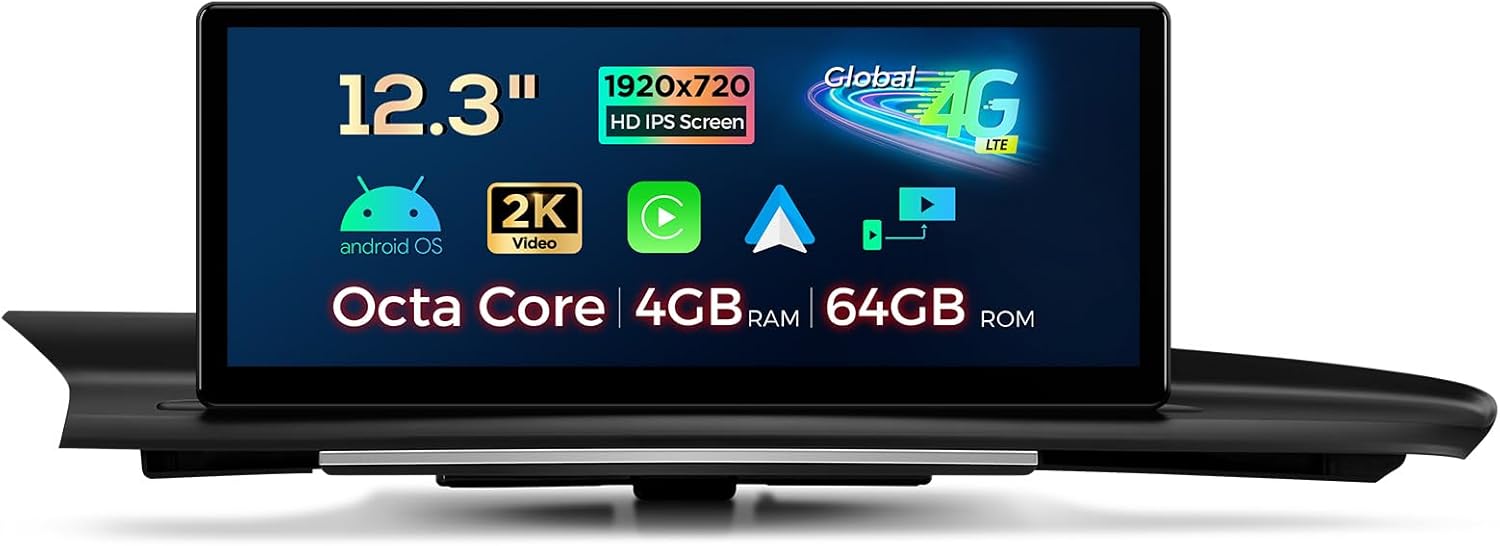 XTRONS 12.3 Inch Android 13 Car Stereo for Audi A6 A7 RS6 RS7 S6 S7 Typ C7 (2016-2018) MIB System, IPS Touch Screen 4+64GB Global 4G Car Radio GPS Navigation Support Wireless CarPlay Android Auto