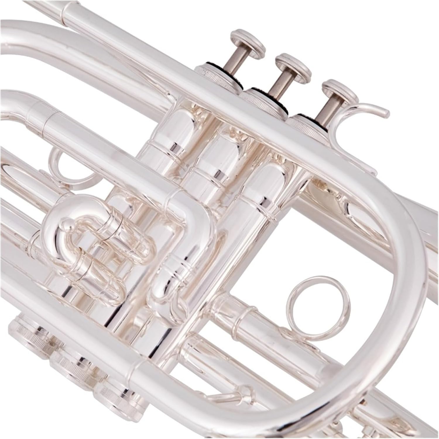 B flat silver plated cornet mini trumpet instrument professional beginner performance