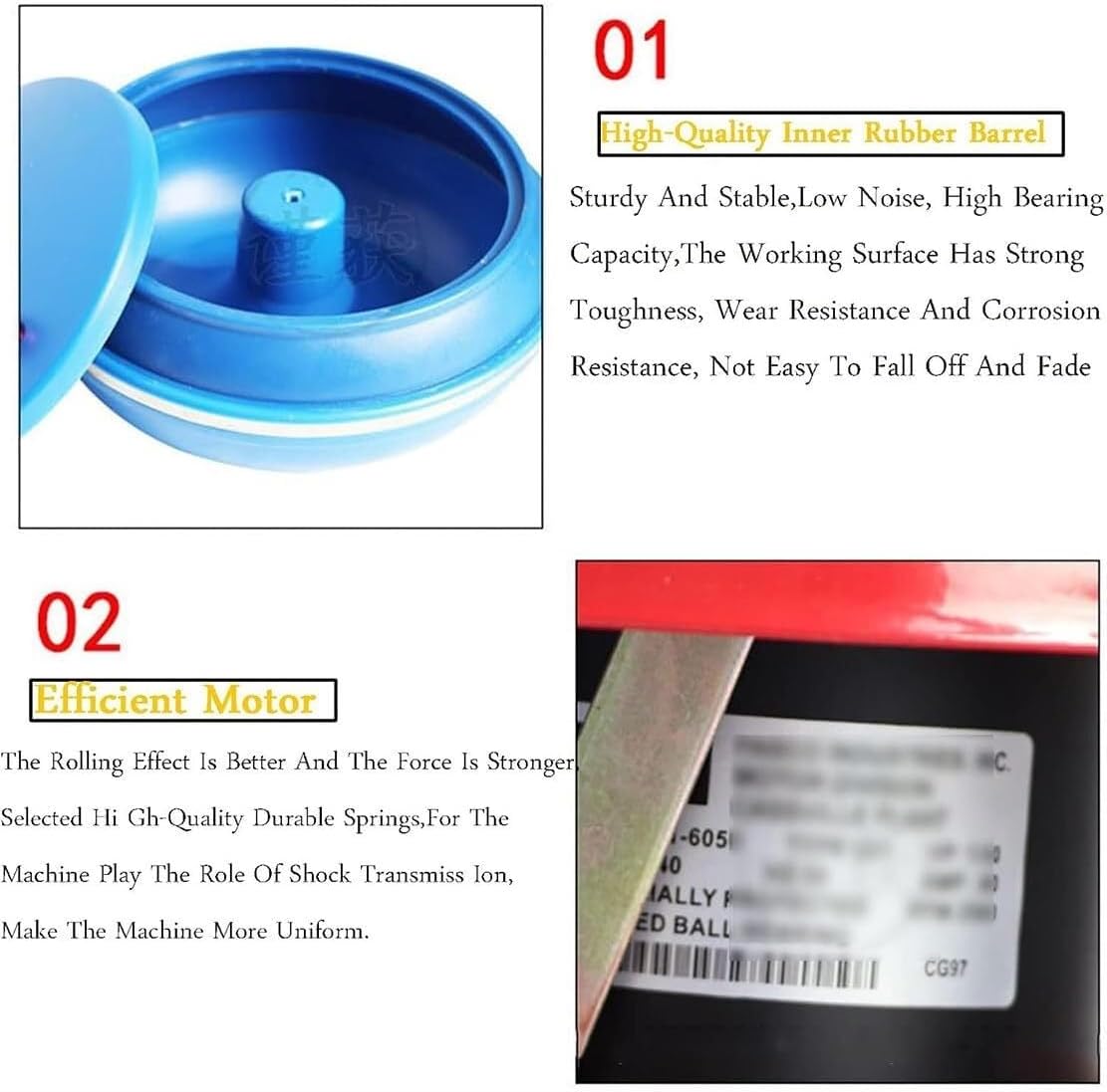 Vibrating Polishing Drum, Sleeve Polisher Jewellery Polishing Machine and Finisher Machine For Metal Parts Gemstones Jade Car Accessories Jewellery