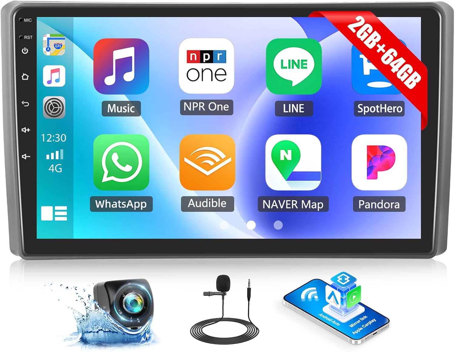 2G+64G Car Radio Stereo for Honda Element 2003-2006 with Wireless CarPlay Android Auto Android 13 Head Unit 10