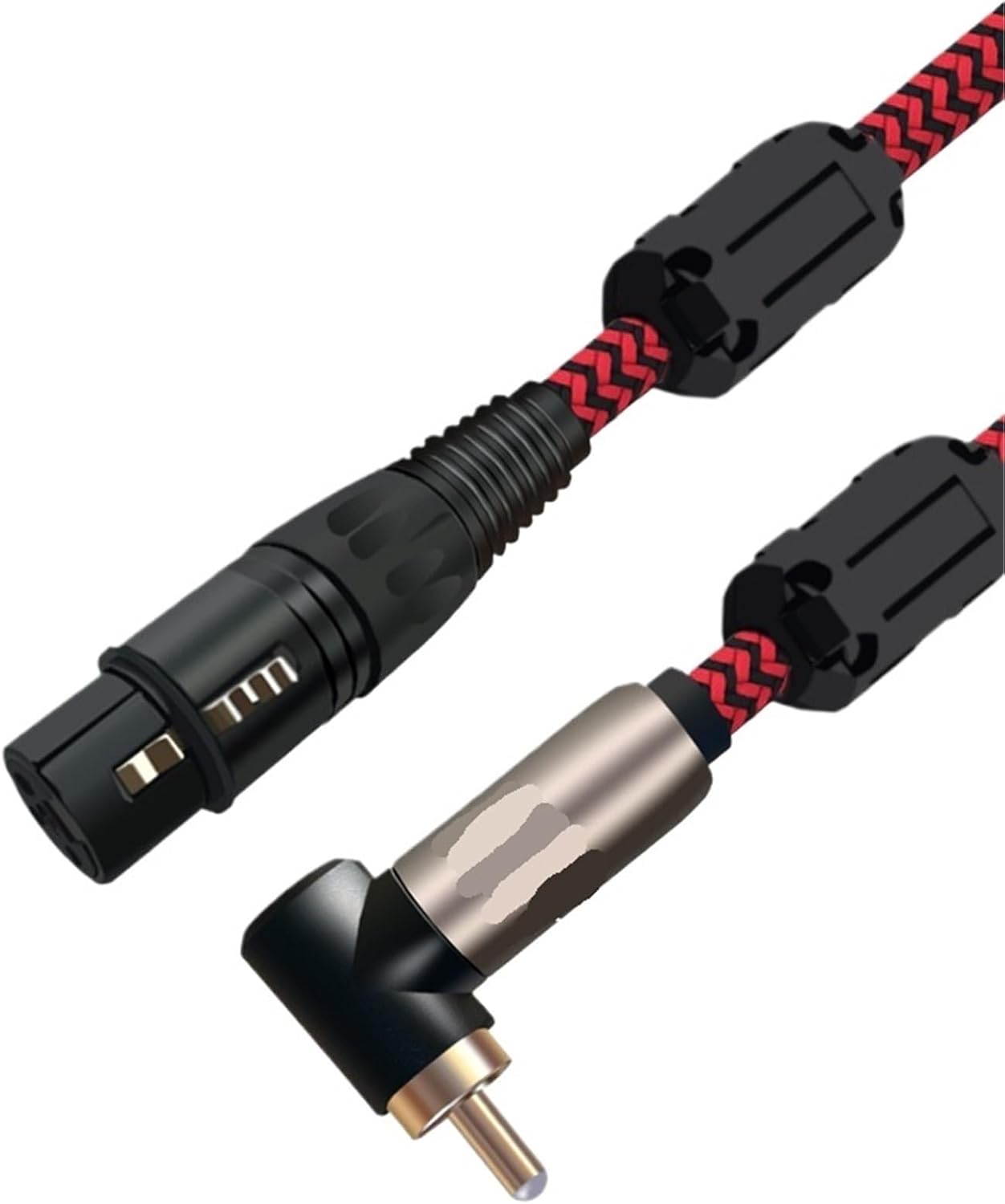Angle Male to XLR 3Pin Female Audio Cable for Shielded Audio Speaker Microphone Cable Cords 1M 2M 3M 5M 8M(Red,3m)