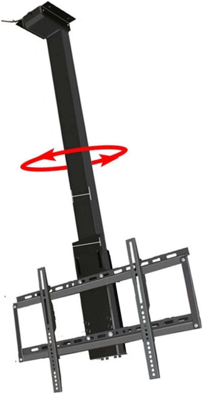 corner tv wall mount,tv mount, TV Floor Stand - Ceiling TV Mount, with Remote Control Motorized TV Mount, 360° Manual Rotation Drop Down TV Lift, Telescopic Electric TV Lift, Fits 32-75 Inch Motorized