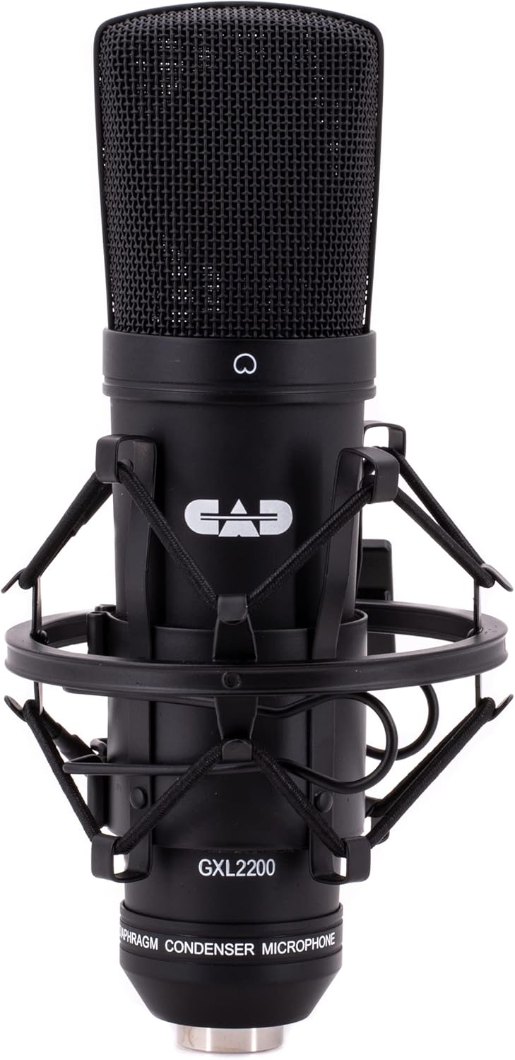 CAD Audio GXL2200 Large-Diaphragm Cardioid Condenser Microphone – 1″ Gold Diaphragm & Shock Mount