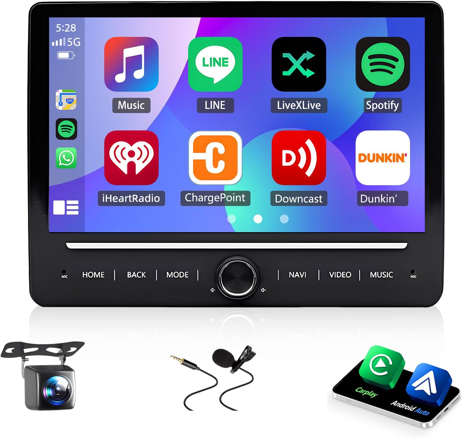 4+64G Android 14 Car Stereo Fit for Chevrolet Cruze 2009-2015, 10inch Touch Screen with Wireless Carplay Android Auto AHD Backup Camera Mirror Link GPS SWC WiFi FM