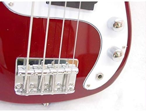 EDMBG Electric Base Guitar, Small Scale 36 Inch Children's Sized Mini, Color: Red