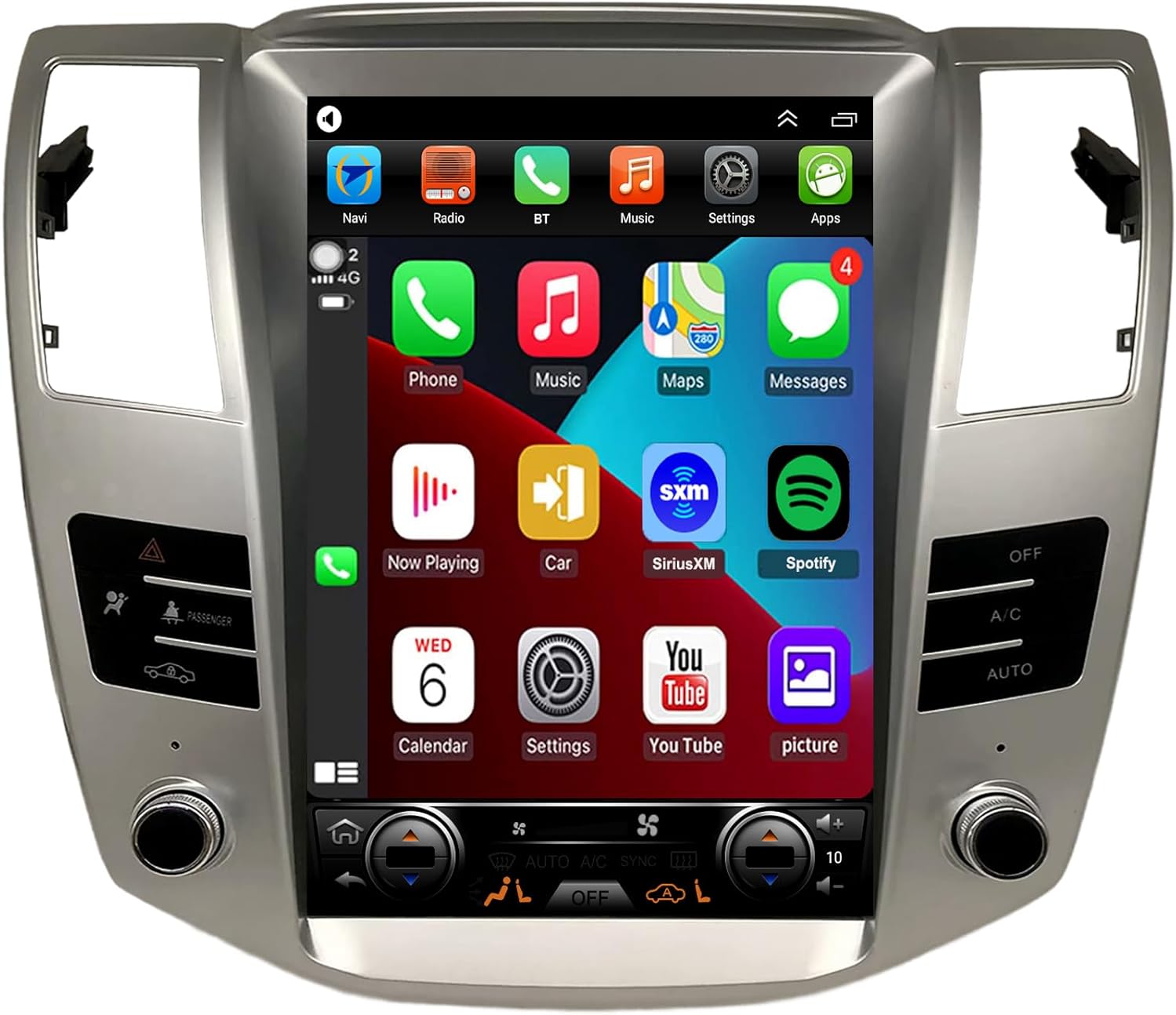 for Lex RX330 RX350 Radio Upgrade 2004 2005 2006 2007 2008 2009,8core Stereo System,12.8inch Touch Screen,Carplay and Android Auto,Free Camera,Keep SWC